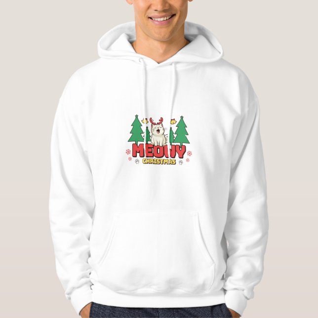 Meowy jul hoodie (Framsida)