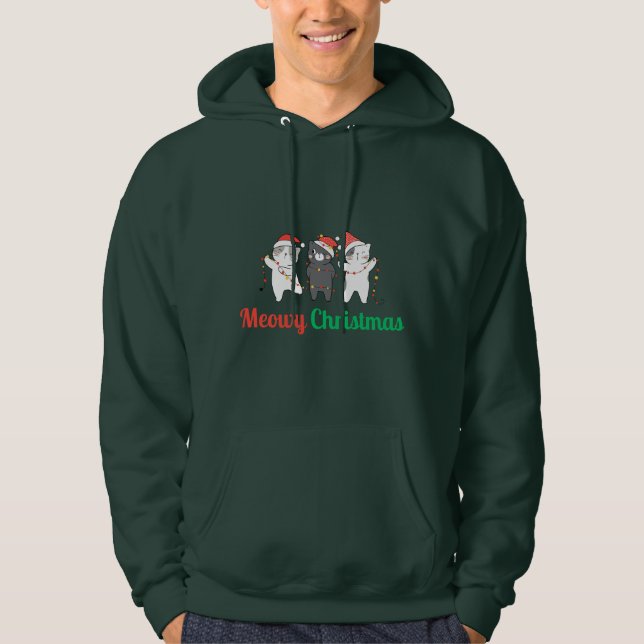 Meowy jul hoodie (Framsida)