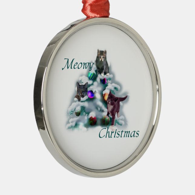 Meowy jul julgransprydnad metall (Höger)