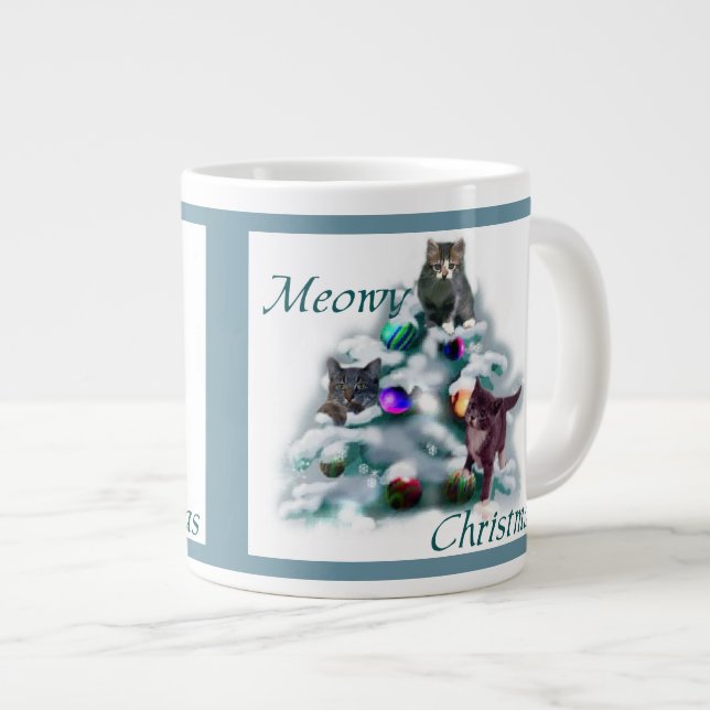 Meowy jul jumbo mugg (Framsida höger)