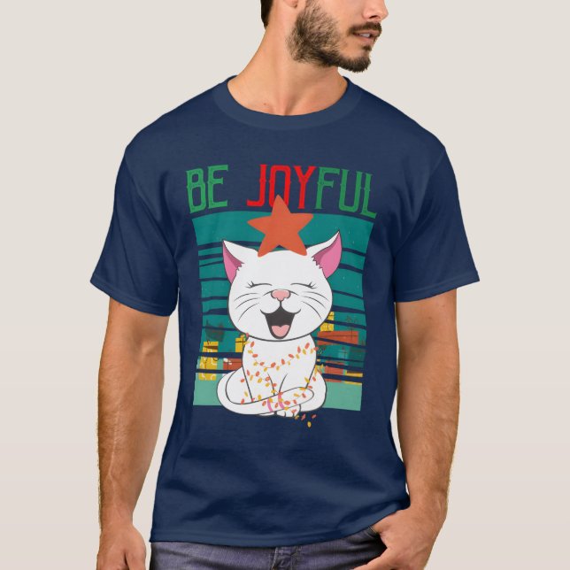 Meowy jul Kat jul Ugly Jul famil T Shirt (Framsida)