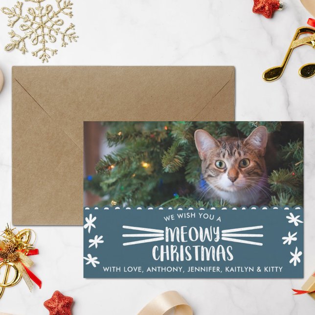 Meowy jul | Katt Helgdag Photo Julkort (Skapare uppladdad)