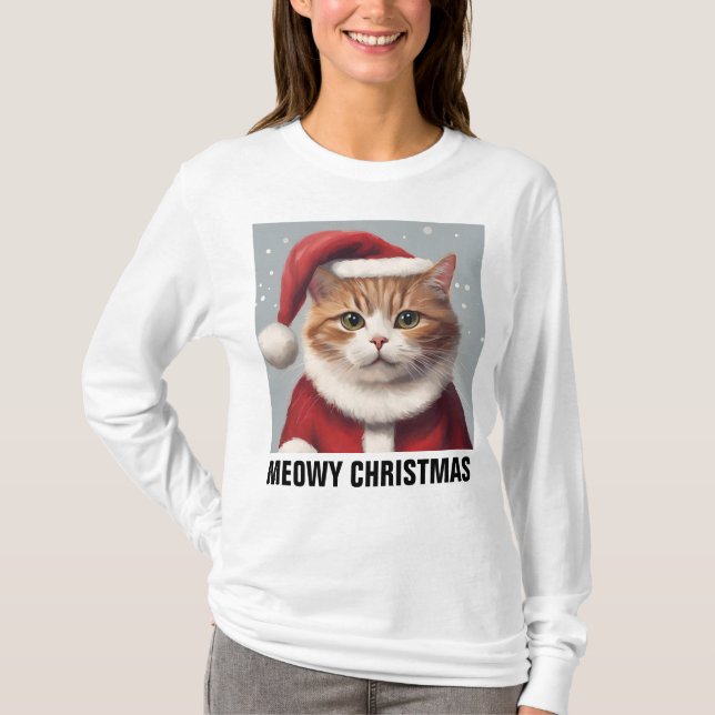 MEOWY JUL KATT T-Shirt (Framsida)