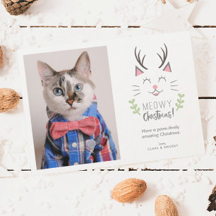 Meowy jul   Kattfoto Julkort