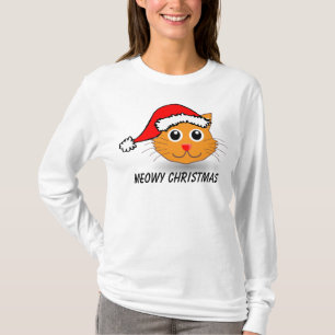 Meowy jul, kattT-tröja, Long muff Tee