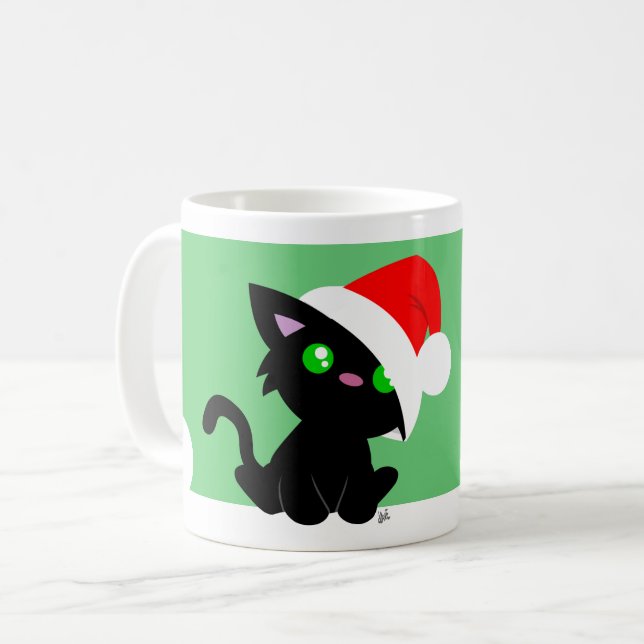 Meowy jul Kattunge Mugg (Framsida vänster)