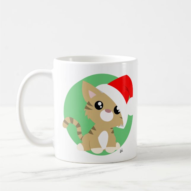 Meowy jul Kattunge Mugg (Vänster)