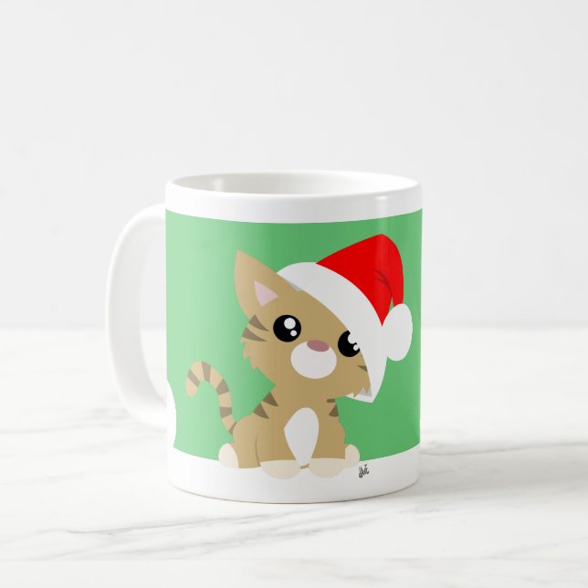 Meowy jul Kattunge Mugg (Framsida vänster)