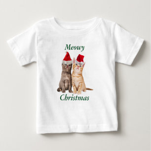 Meowy jul Kitten Baby Shirt Tee