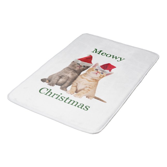 Meowy jul Kitten Bath Mat Badrumsmatta (Vinklad)