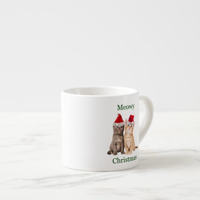 Meowy jul Kitten Espresso Mugg Espressomugg (Framsida höger)