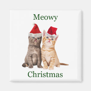 Meowy jul Kitten Magnet