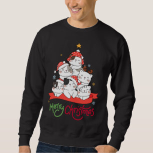 Meowy jul lång ärmad tröja
