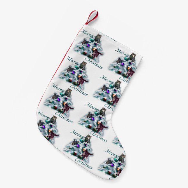 Meowy jul liten julstrumpa (Framsidan (Hängande))