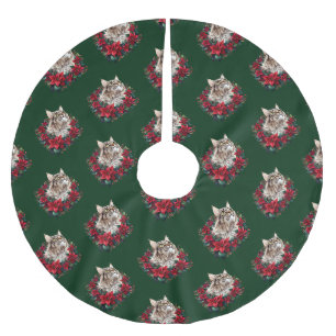 Meowy jul Maine Coon katt Julgransmatta Borstad Polyester