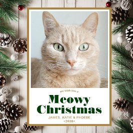 Meowy jul Photo Julkort