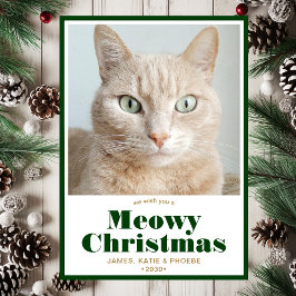 Meowy jul Photo Julkort