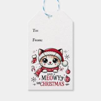 Meowy jul presentetikett