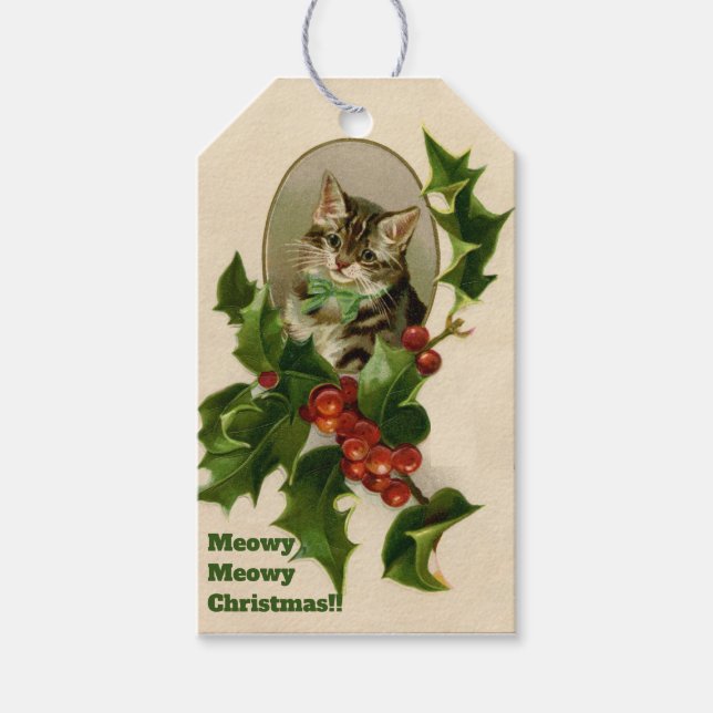 Meowy jul presentetikett (Framsidan)