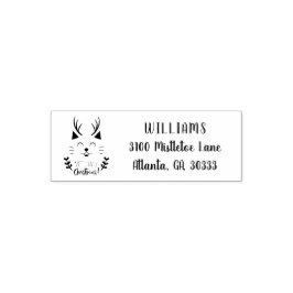 Meowy jul | Returadress för kute Självfärgande Stämpel