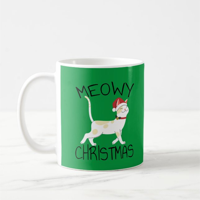 Meowy jul - Rolig jul     Kaffemugg (Vänster)