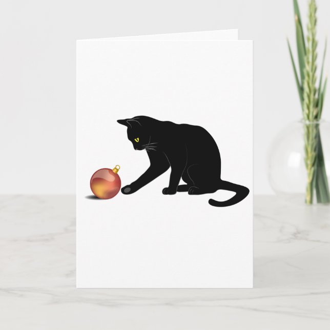 Meowy jul Rolig katt Kort (Framsida)