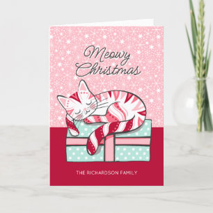 Meowy jul Sleft Kattunge Helgkort