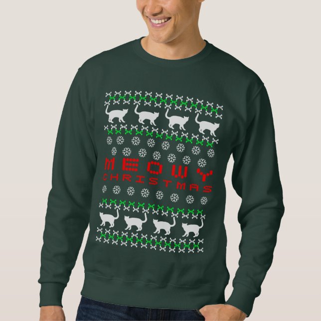 Meowy jul sweatshirt (Framsida)