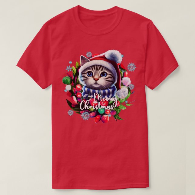 Meowy jul t shirt (Design framsida)