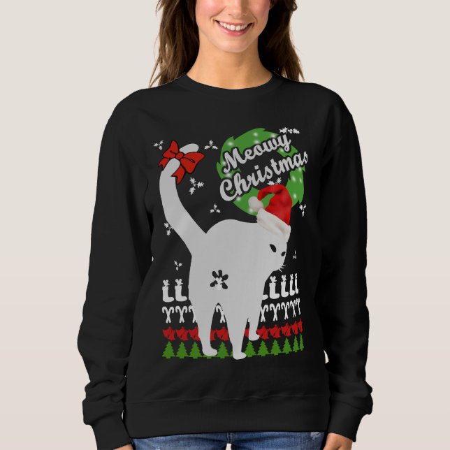 Meowy jul t-shirt (Framsida)