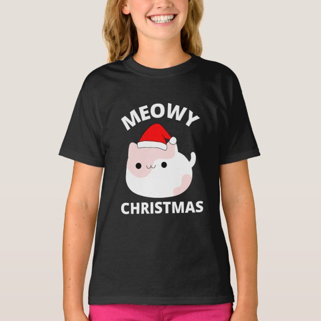 Meowy jul T-Shirt (Framsida)