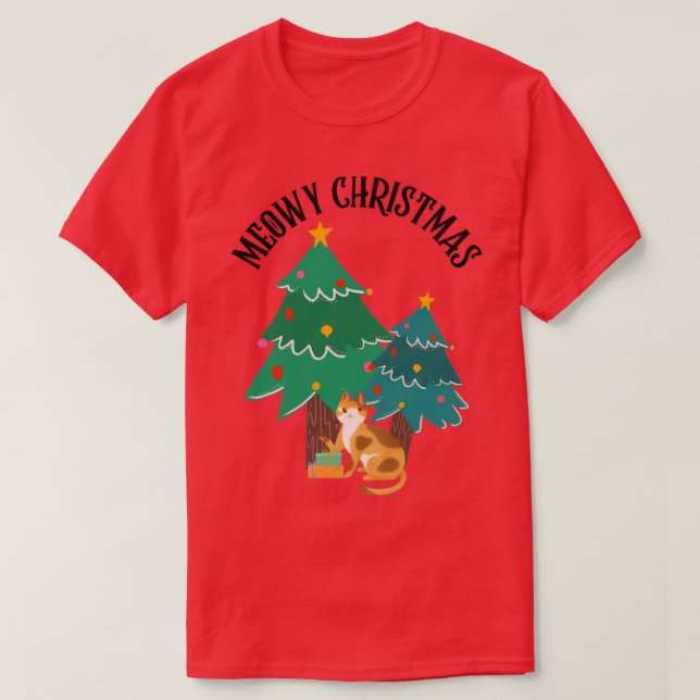 Meowy jul t shirt (Design framsida)