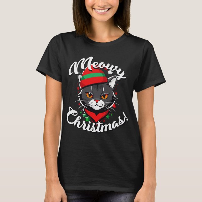 Meowy jul t shirt (Framsida)