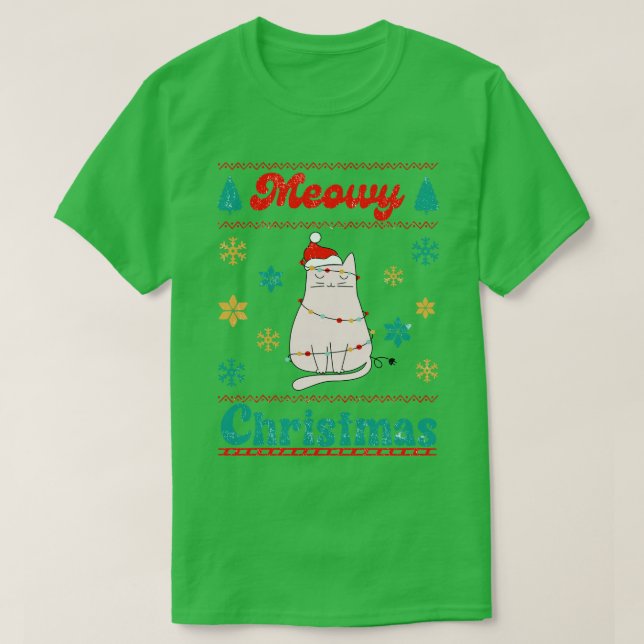 Meowy jul t shirt (Design framsida)