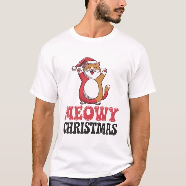 Meowy jul t shirt (Framsida)