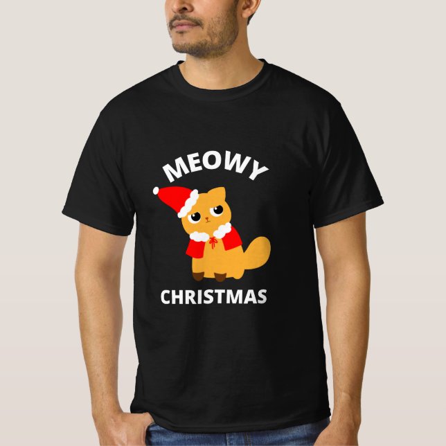 Meowy jul t shirt (Framsida)