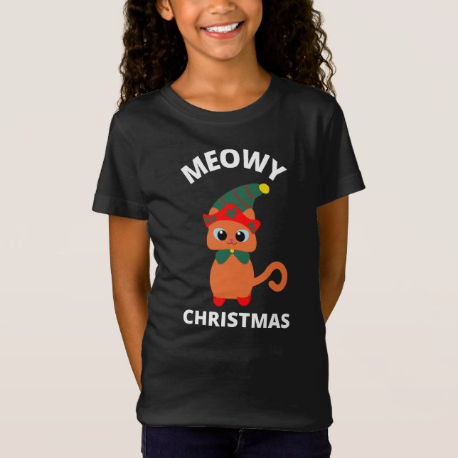 Meowy jul t shirt (Framsida)