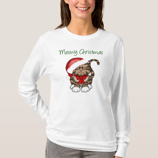 Meowy jul tee (Framsida)
