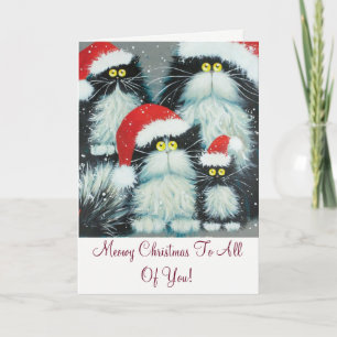 Meowy jul till dig! Julkort Helgkort