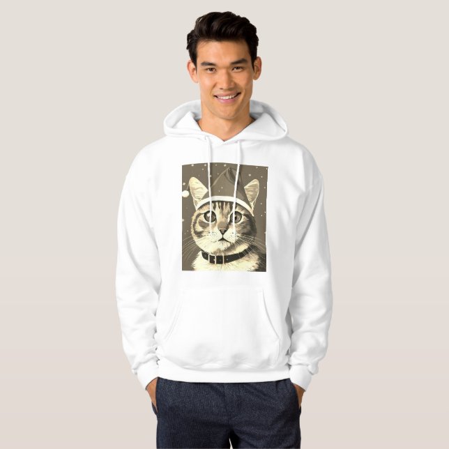 Meowy jul Vibes Hoodie (Hel framsida)