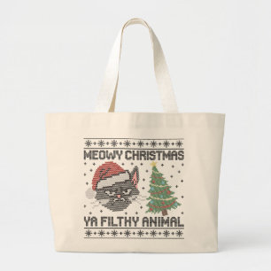 Meowy jul ya smutsiga djur - Fula julen Jumbo Tygkasse