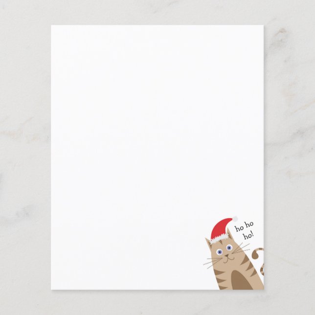 Meowy Julafton lustiga katt på tomten (Framsida)