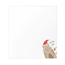 Meowy Julafton lustiga katt på tomten Anteckningsblock