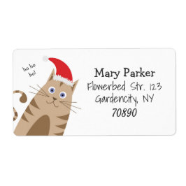 Meowy Julafton lustiga katt på tomten Fraktsedel
