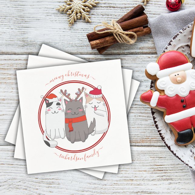 Meowy-julens Helgdag Pappersservett (Skapare uppladdad)