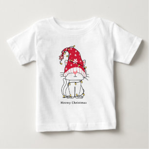 Meowy Julfusk Kute Jul Cat T Shirt