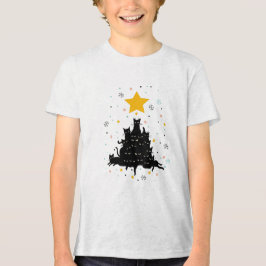 Meowy Julgran, lustig katt julgran T Shirt