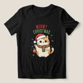 Meowy julkat – Festiv helgdesign T Shirt