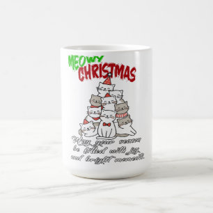 Meowy julkat – Söt julkattsälskare mugg