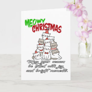 Meowy julkat – söta högtider kattälskare kort